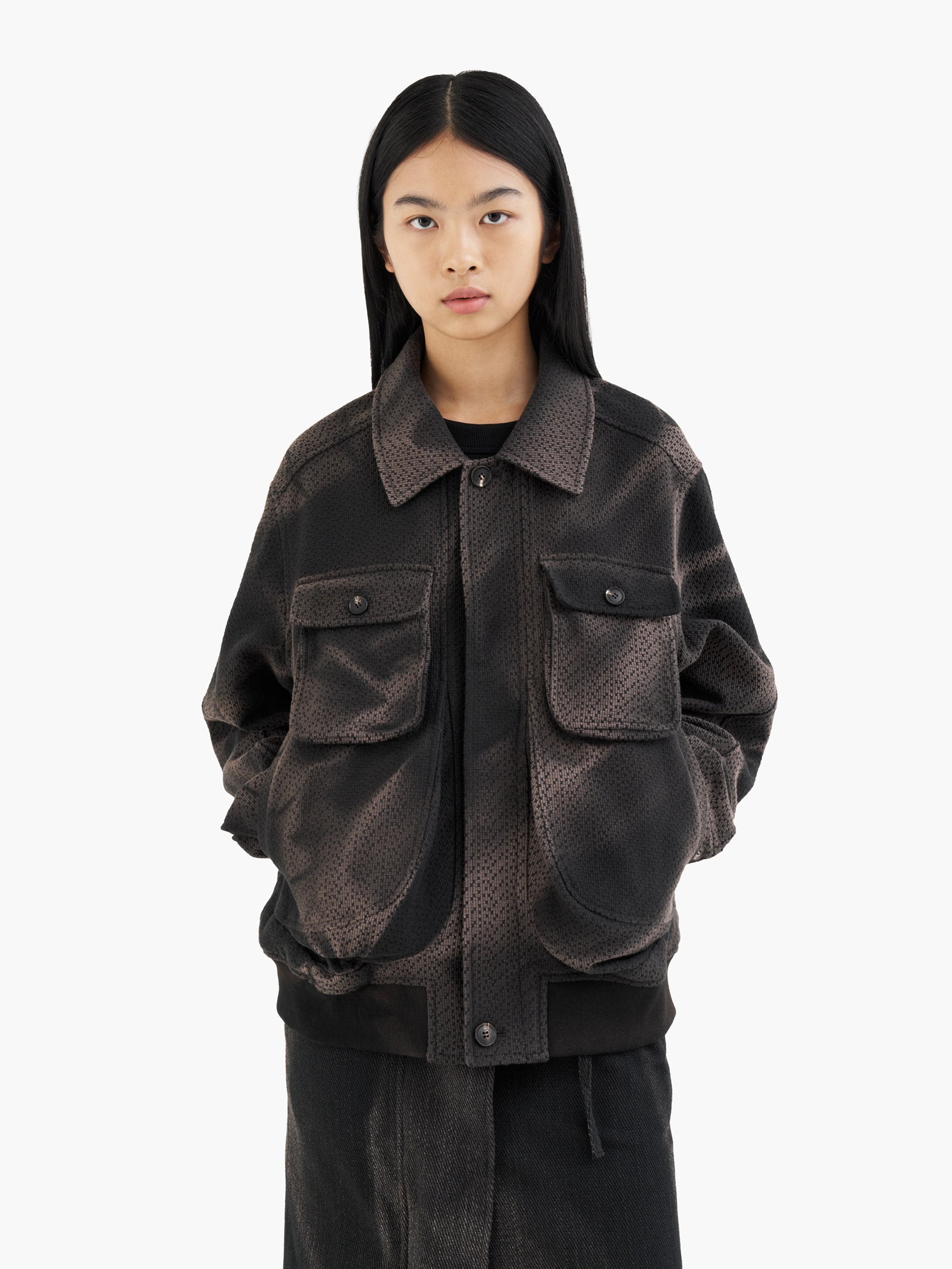 Jiyong Kim - Sun-Bleached Big Pocket Jacket (Black) product image 5 | TRAB K-Fashion Australia