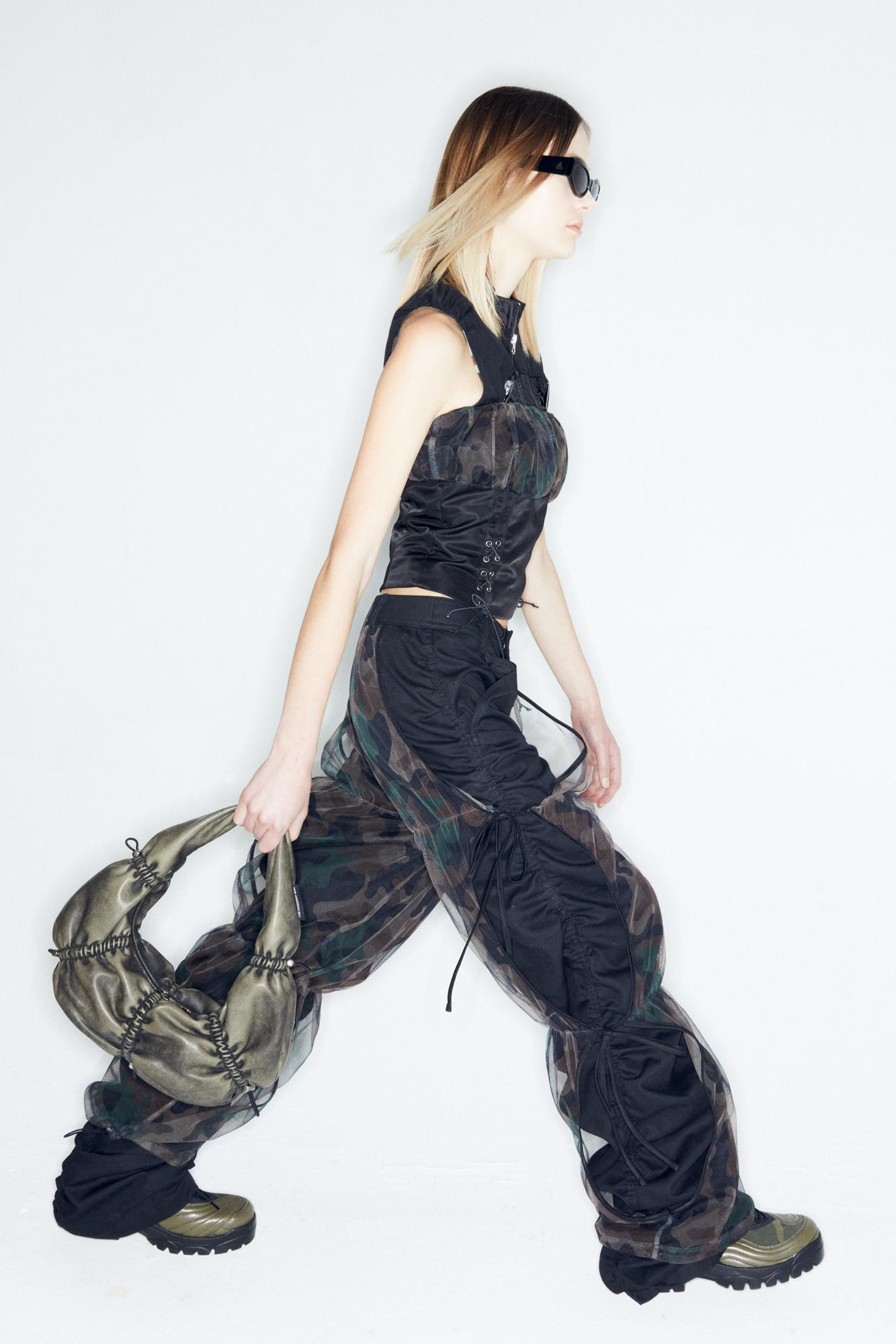 Andersson Bell - Isla Shirred Crop Bustier (Black) product image 5 | TRAB K-Fashion Australia