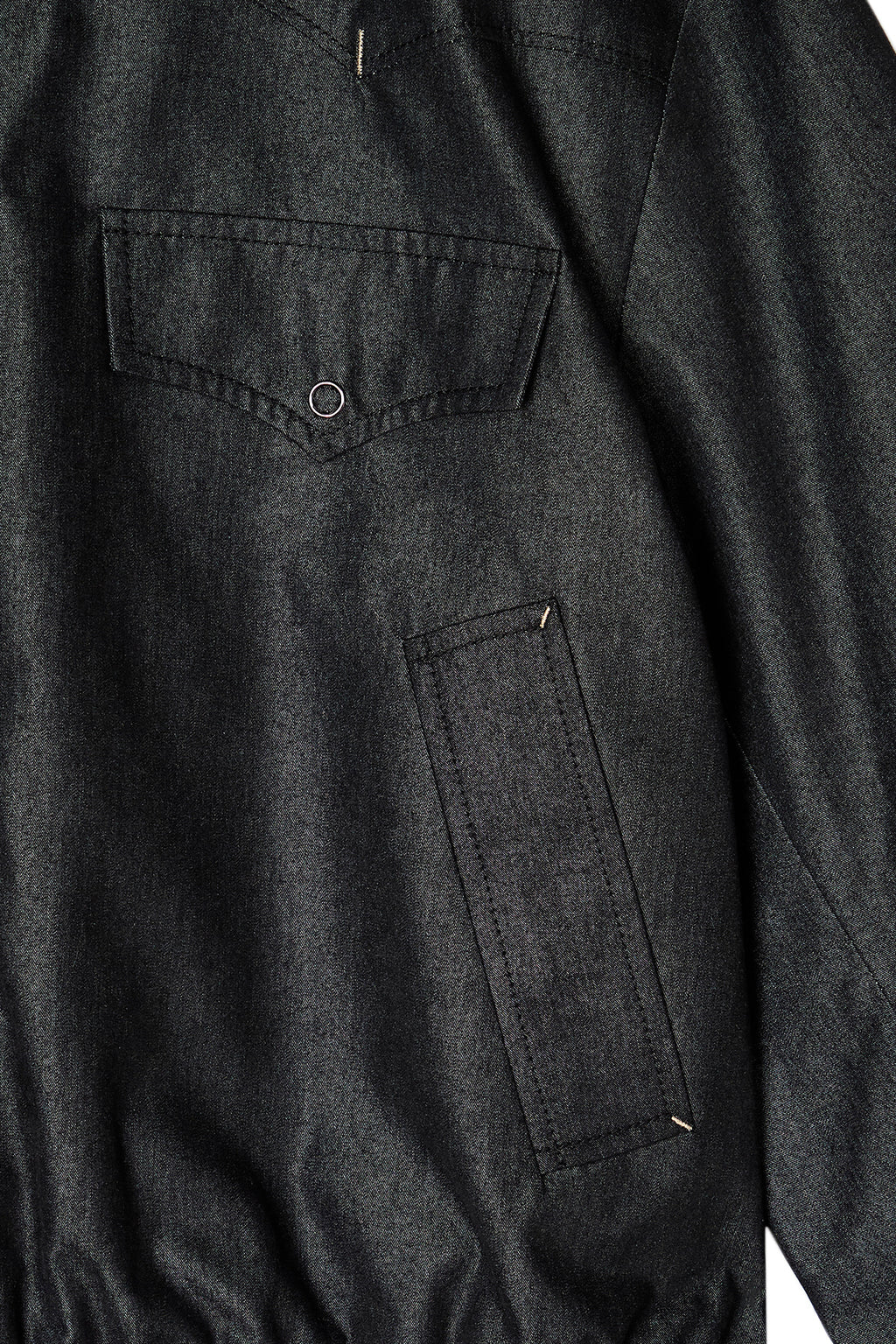 Matin Kim - Western Detail Denim Like Blouson (Black) product image 4 | TRAB K-Fashion Australia