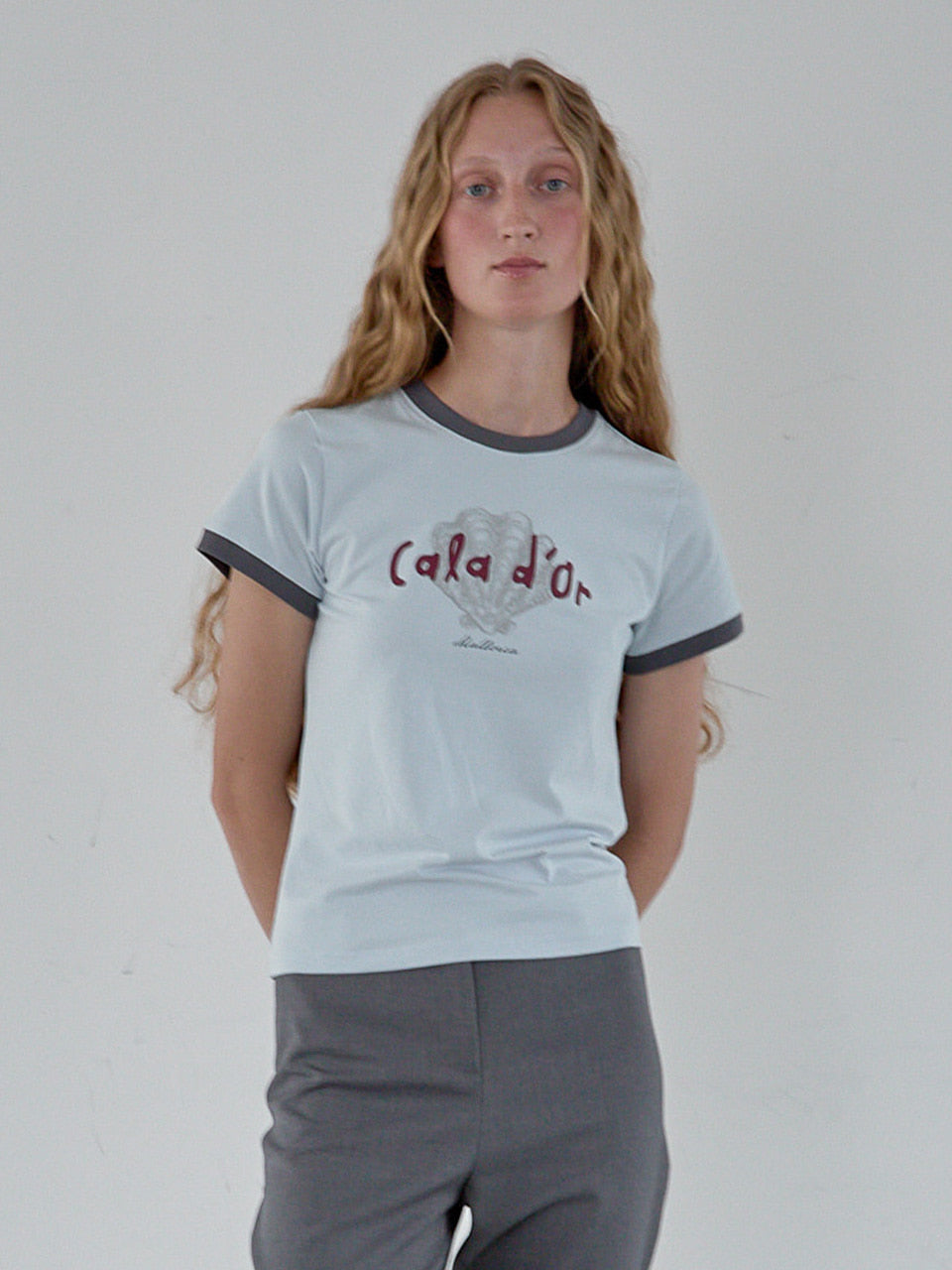Kijun - Cala Tee (Sky Blue) product image 1 | TRAB K-Fashion Australia