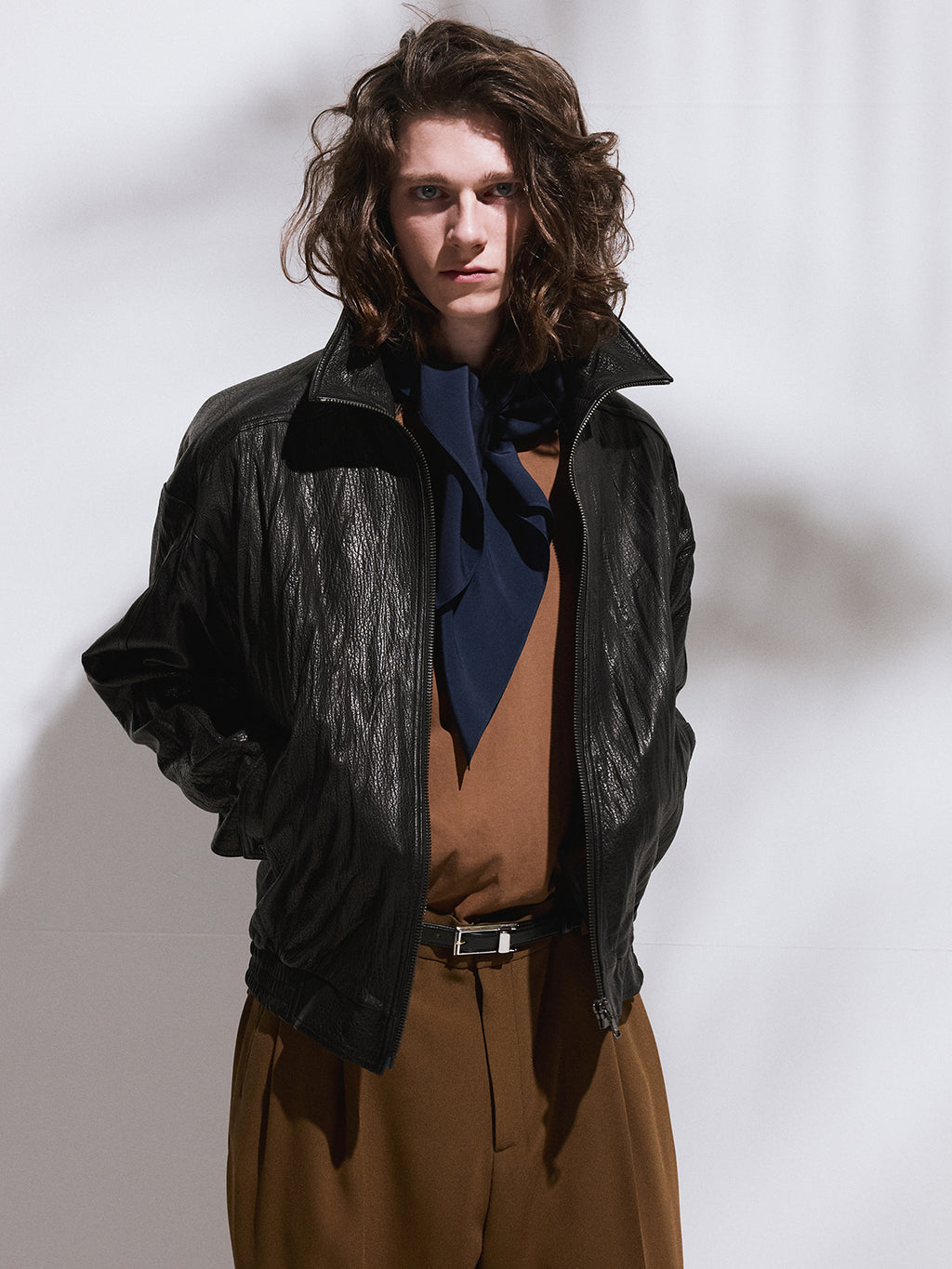 Recto - High-Neck Leather Jumper (Black) product image 4 | TRAB K-Fashion Australia