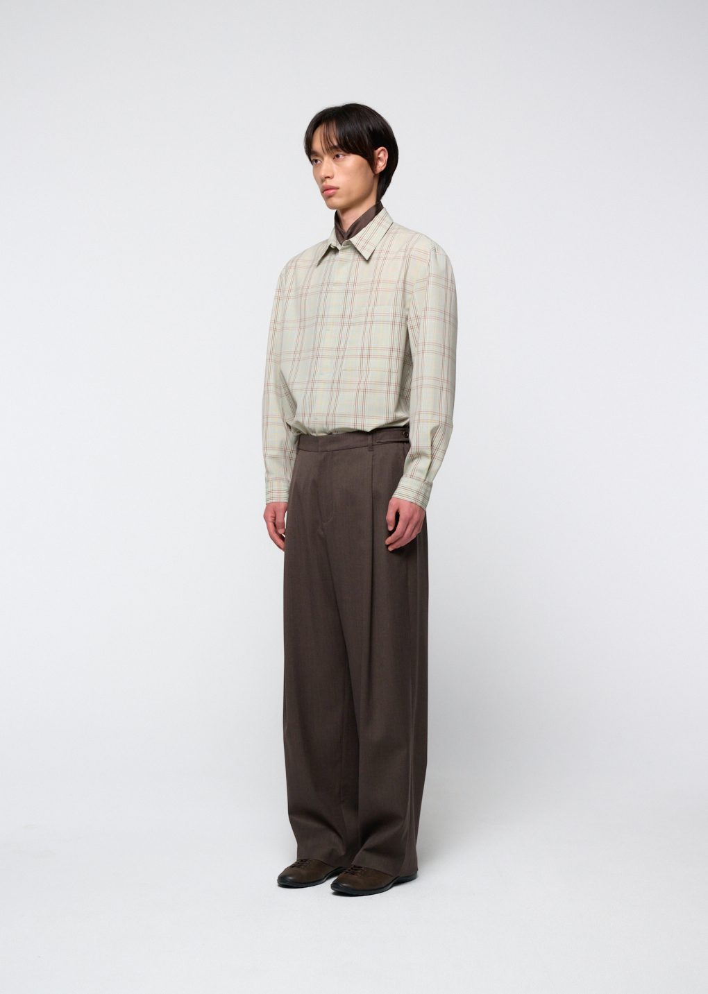 Amomento - Oversized pocket check shirt (Mint) product image 3 | TRAB K-Fashion Australia