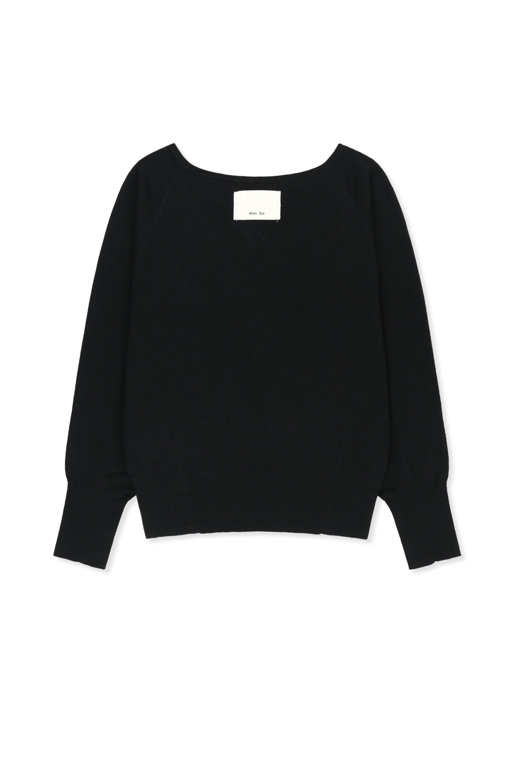 Matin Kim - Betwing Fit Boat Neck Knit Pullover (Black) product image 2 | TRAB K-Fashion Australia