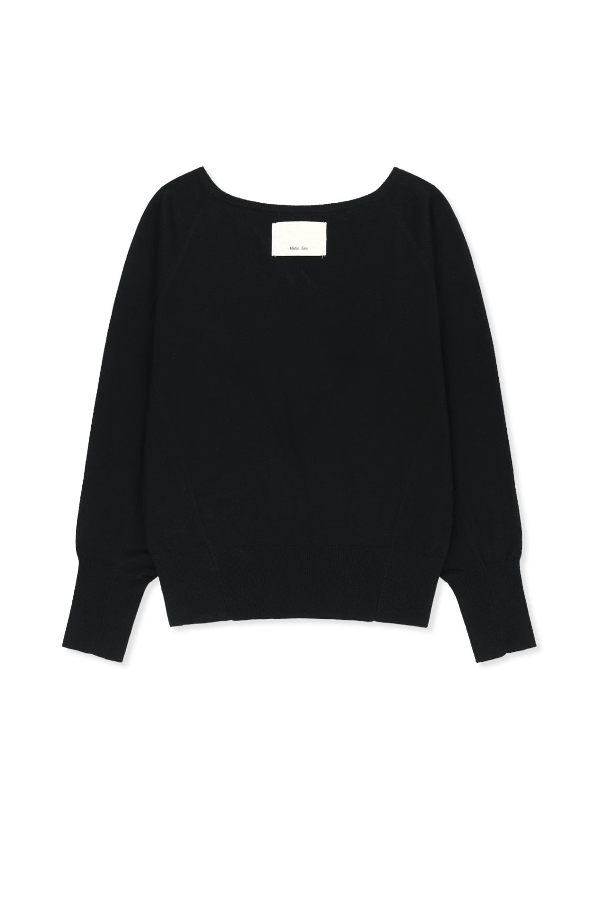 Matin Kim - Betwing Fit Boat Neck Knit Pullover (Black) product image 2 | TRAB K-Fashion Australia
