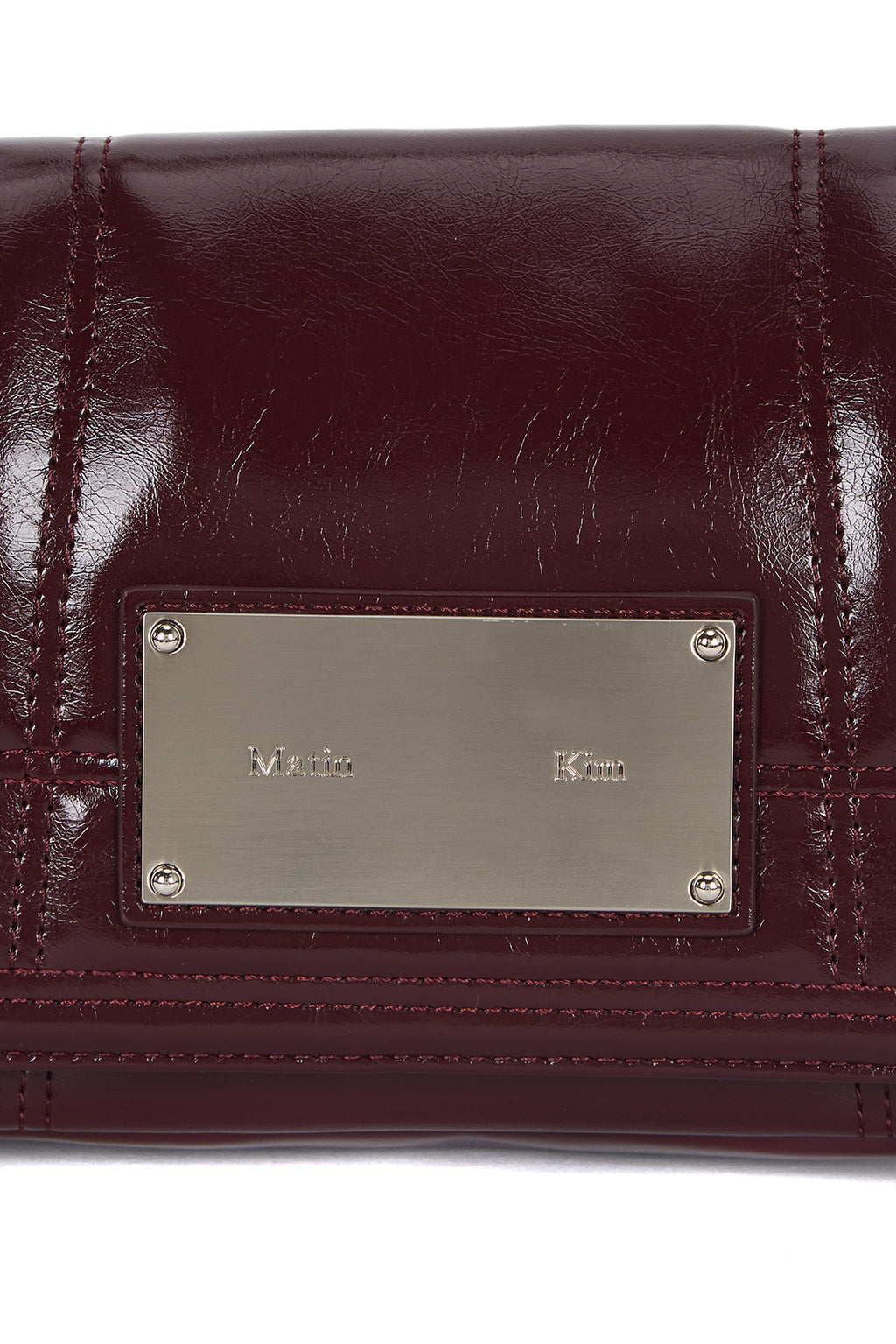 Matin Kim - Glossy Quilting Small Chain Bag (Burgundy) product image 3 | TRAB K-Fashion Australia