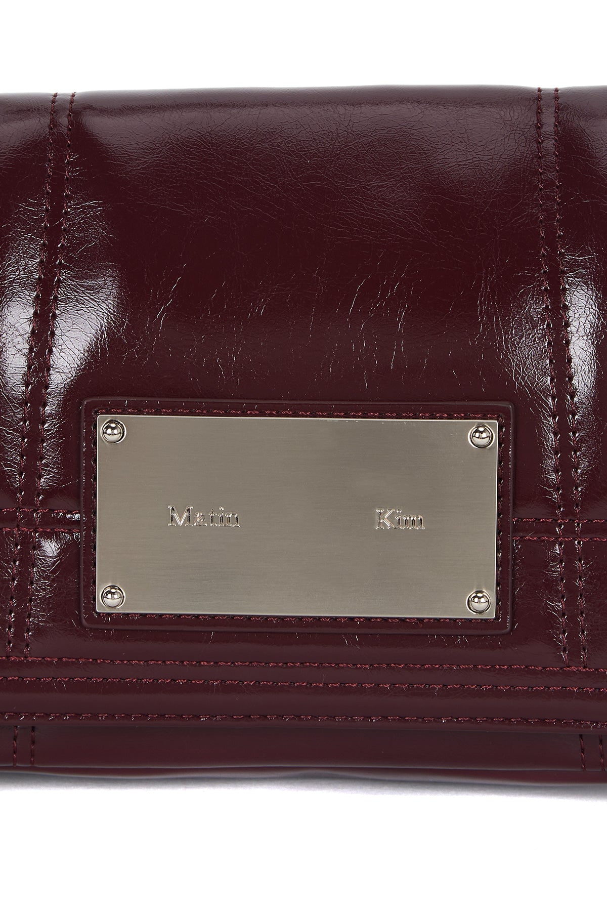 Matin Kim - Glossy Quilting Small Chain Bag (Burgundy) product image 3 | TRAB K-Fashion Australia