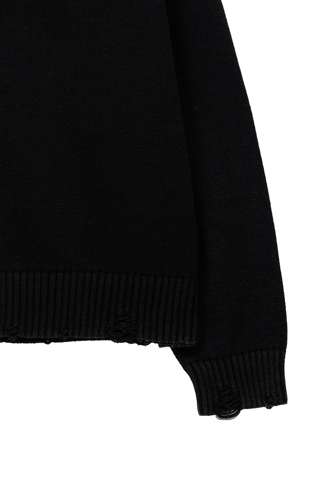 Matin Kim - Back Logo Line Point Knit Cardigan (Black) product image 4 | TRAB K-Fashion Australia
