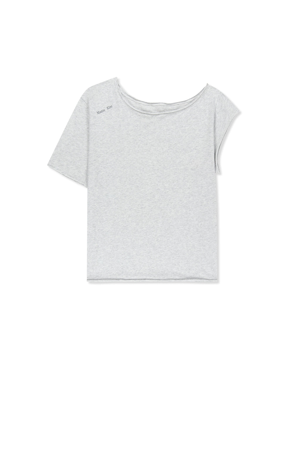 Matin Kim - Asymmetric Off Shoulder Top (Light Grey) product image 1 | TRAB K-Fashion Australia