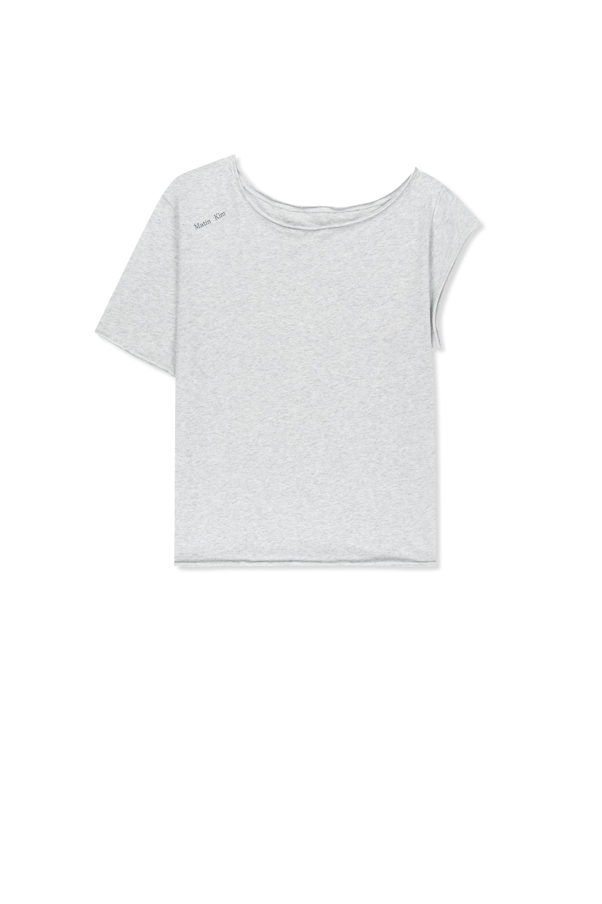 Matin Kim - Asymmetric Off Shoulder Top (Light Grey) product image 1 | TRAB K-Fashion Australia