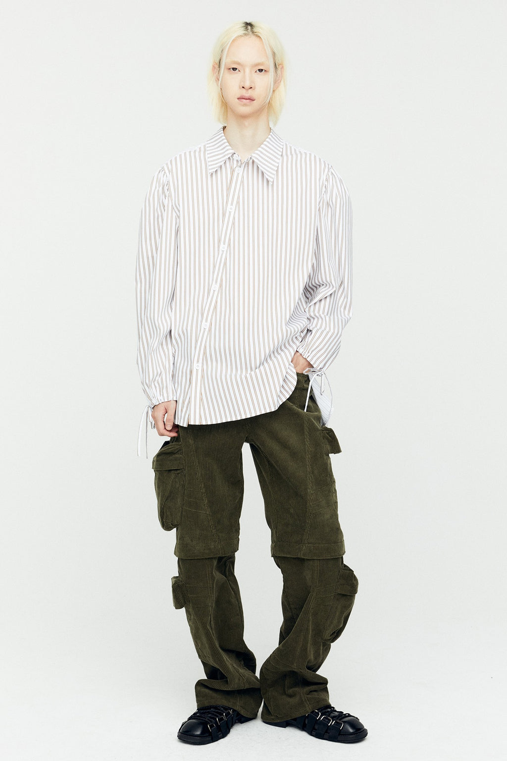 Andersson Bell - Milano Corduroy Cargo Pants (Khaki) product image 1 | TRAB K-Fashion Australia