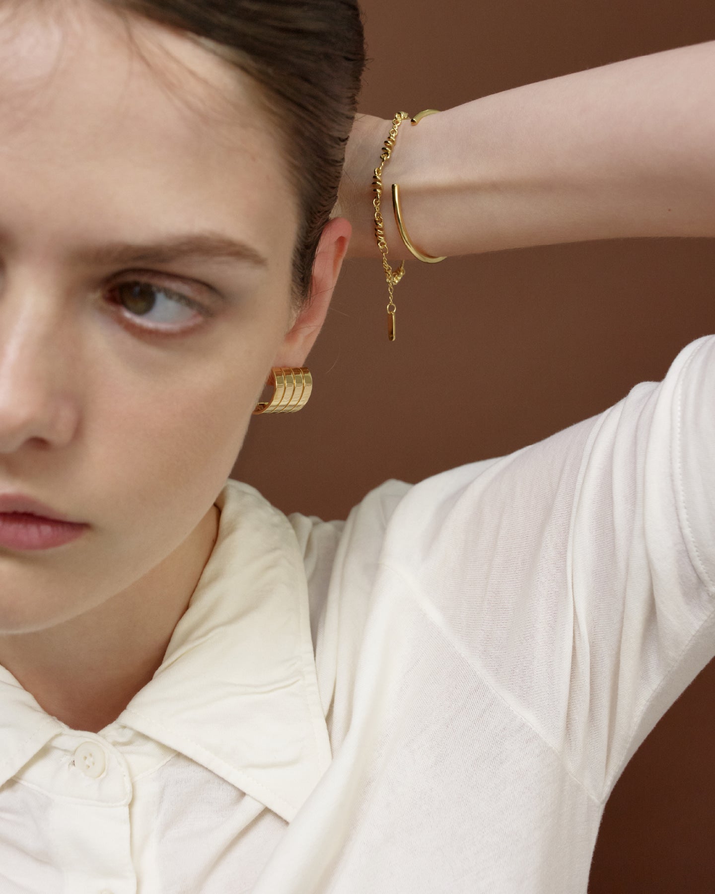 Numbering - Lined Square Earrings #6101 product image 2 | TRAB K-Fashion Australia