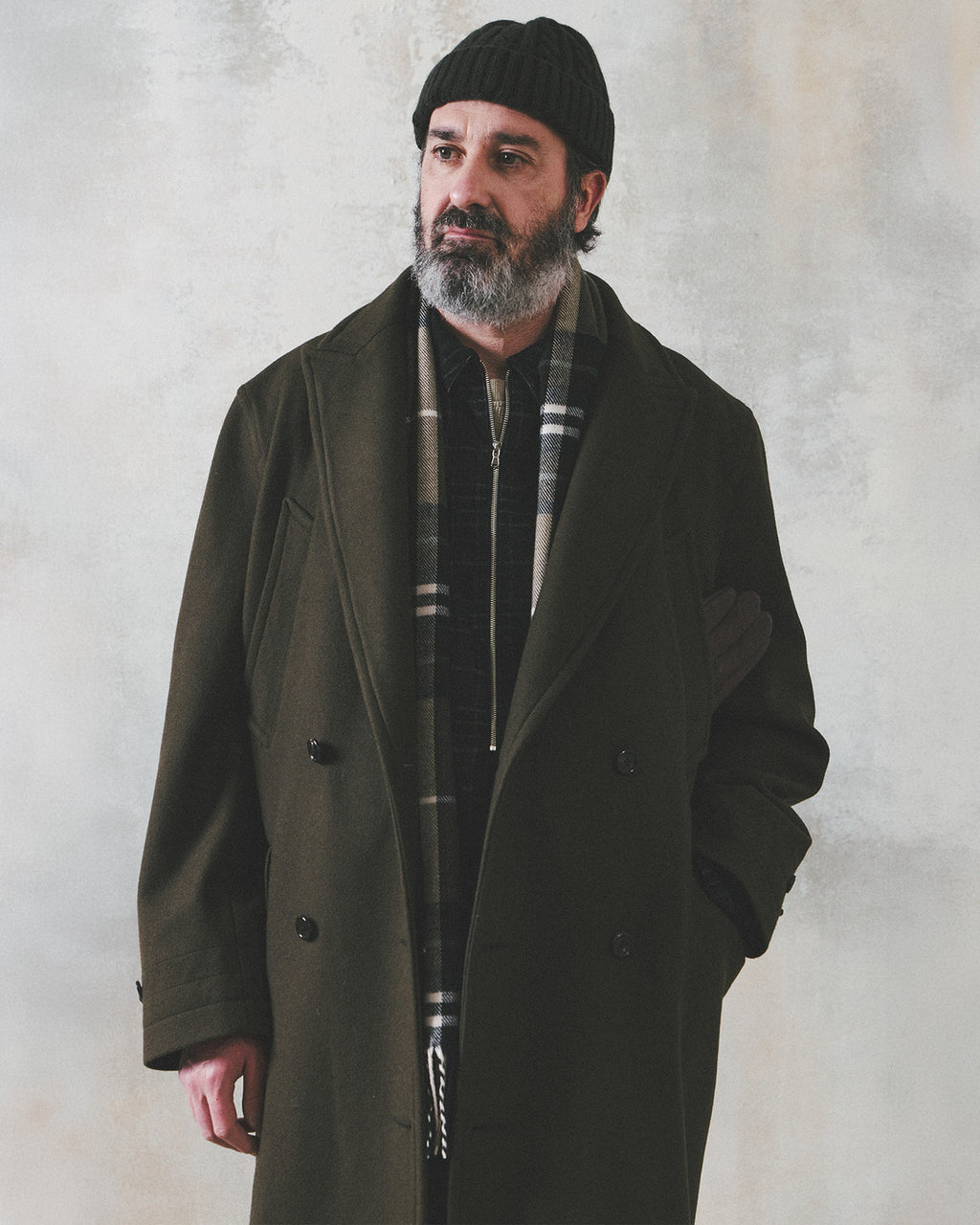Eastlogue - Chester Field Coat (D.olive Wool) product image 2 | TRAB K-Fashion Australia