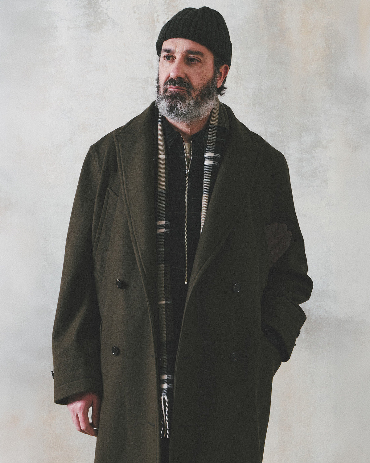 Eastlogue - Chester Field Coat (D.olive Wool) product image 2 | TRAB K-Fashion Australia