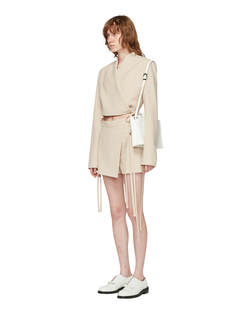 Kimhe Kim - Wrapped Tied Pants Skirt (Beige) product image 2 | TRAB K-Fashion Australia
