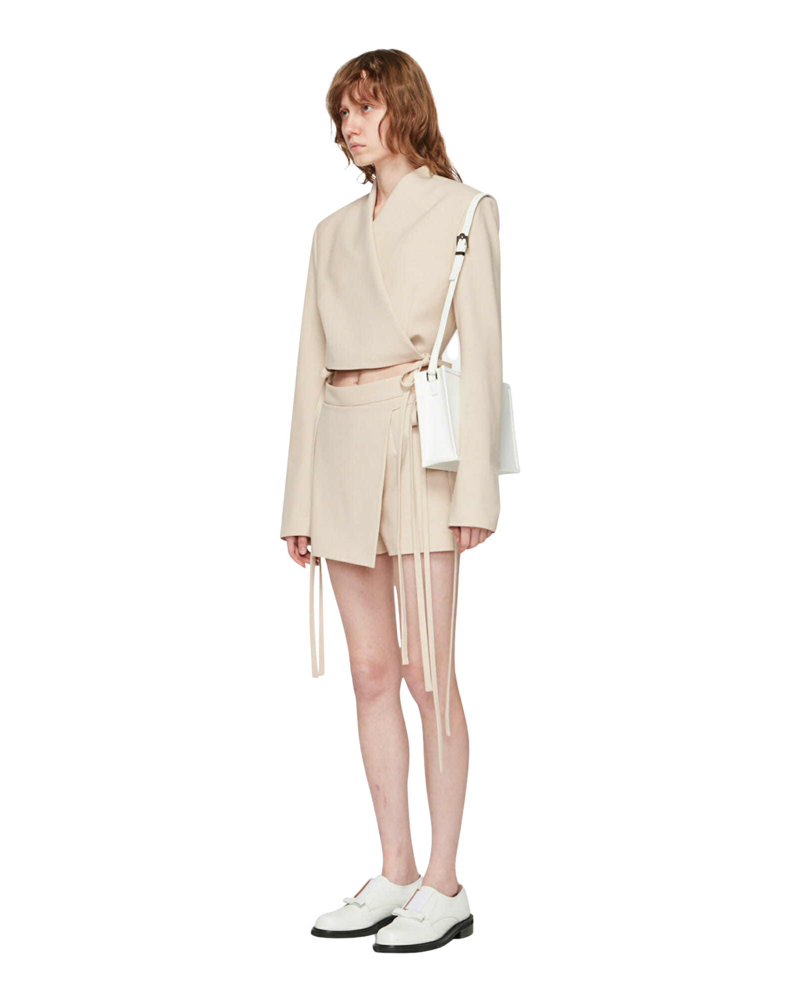 Kimhe Kim - Wrapped Tied Pants Skirt (Beige) product image 2 | TRAB K-Fashion Australia