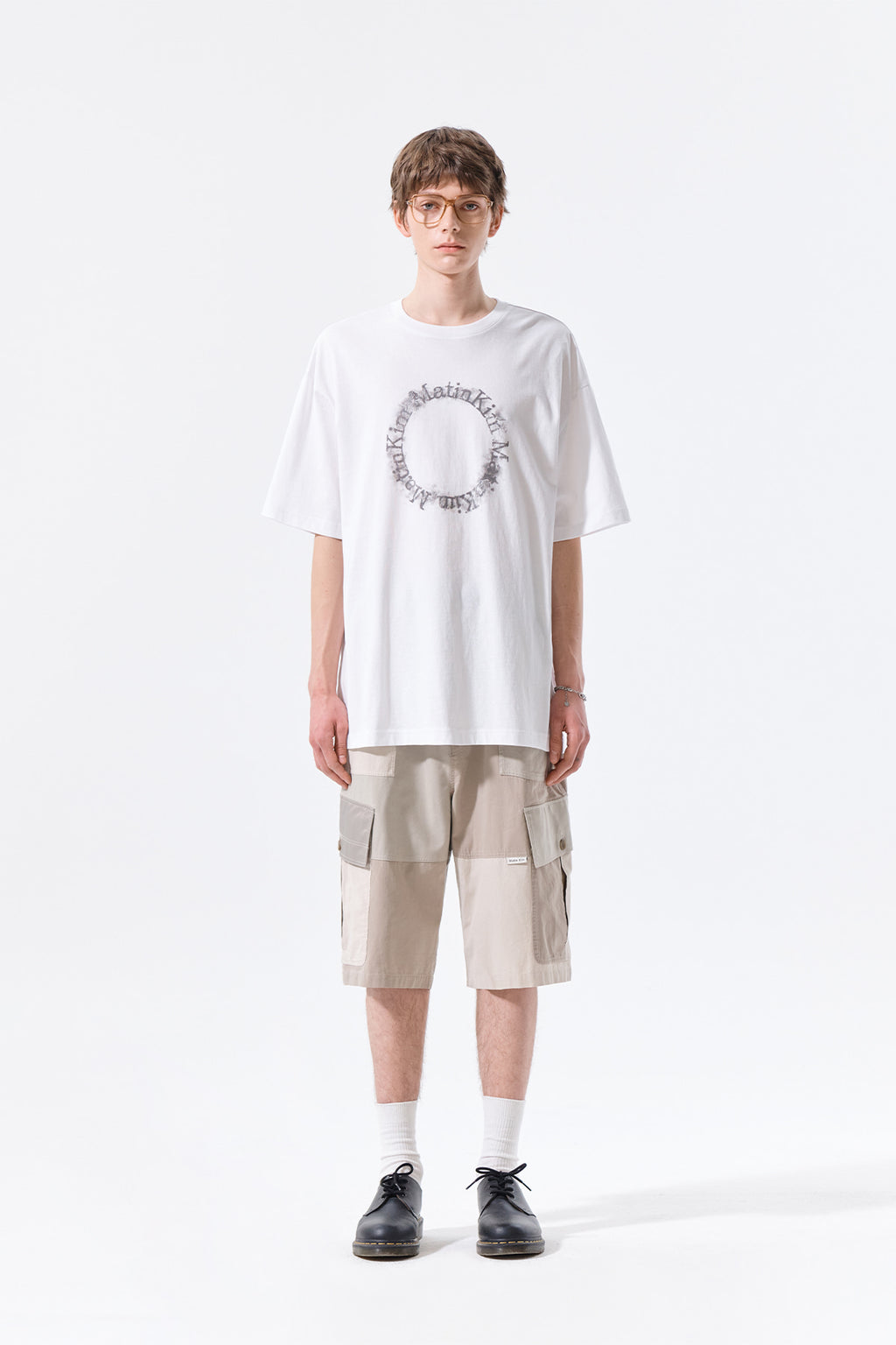 Matin Kim - Patchwork Cargo Bermuda Pants (Beige) product image 7 | TRAB K-Fashion Australia