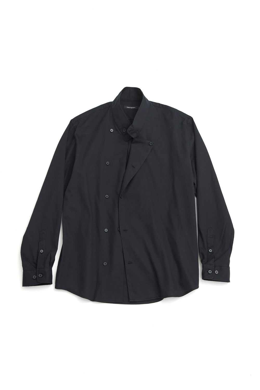 Hatchingroom - Asymmetric Double Shirt Jacquard (Black) product image 1 | TRAB K-Fashion Australia