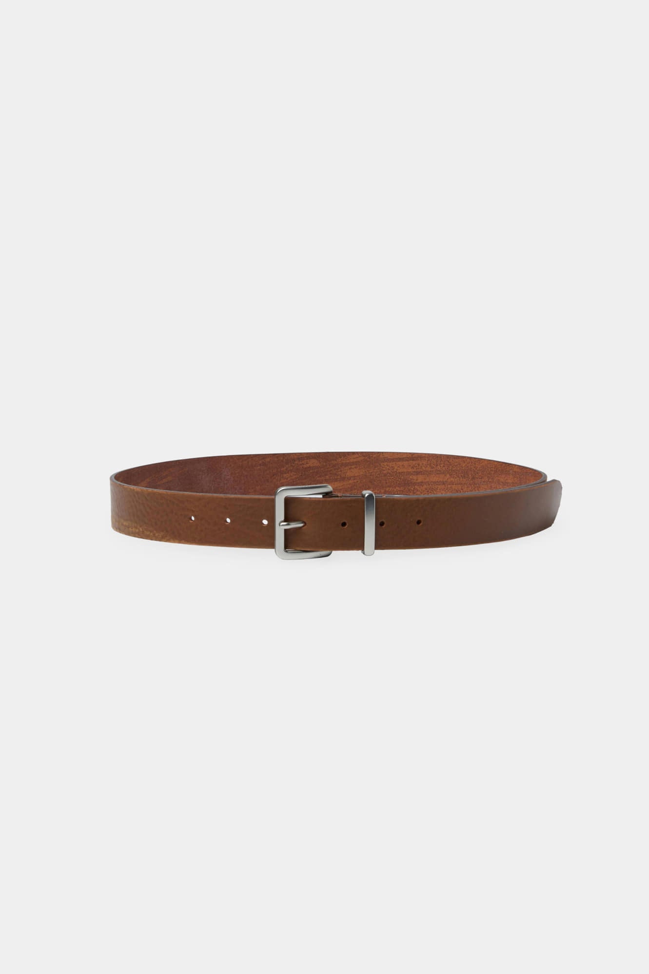 Coor - Edge Sanding Cow Leather Belt (Brown) product image 2 | TRAB K-Fashion Australia