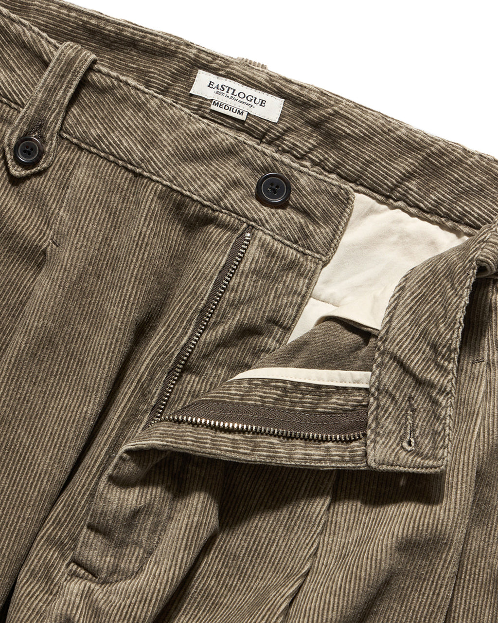 Eastlogue - Double Pleats Comfy Pants (Sand Corduroy) product image 7 | TRAB K-Fashion Australia