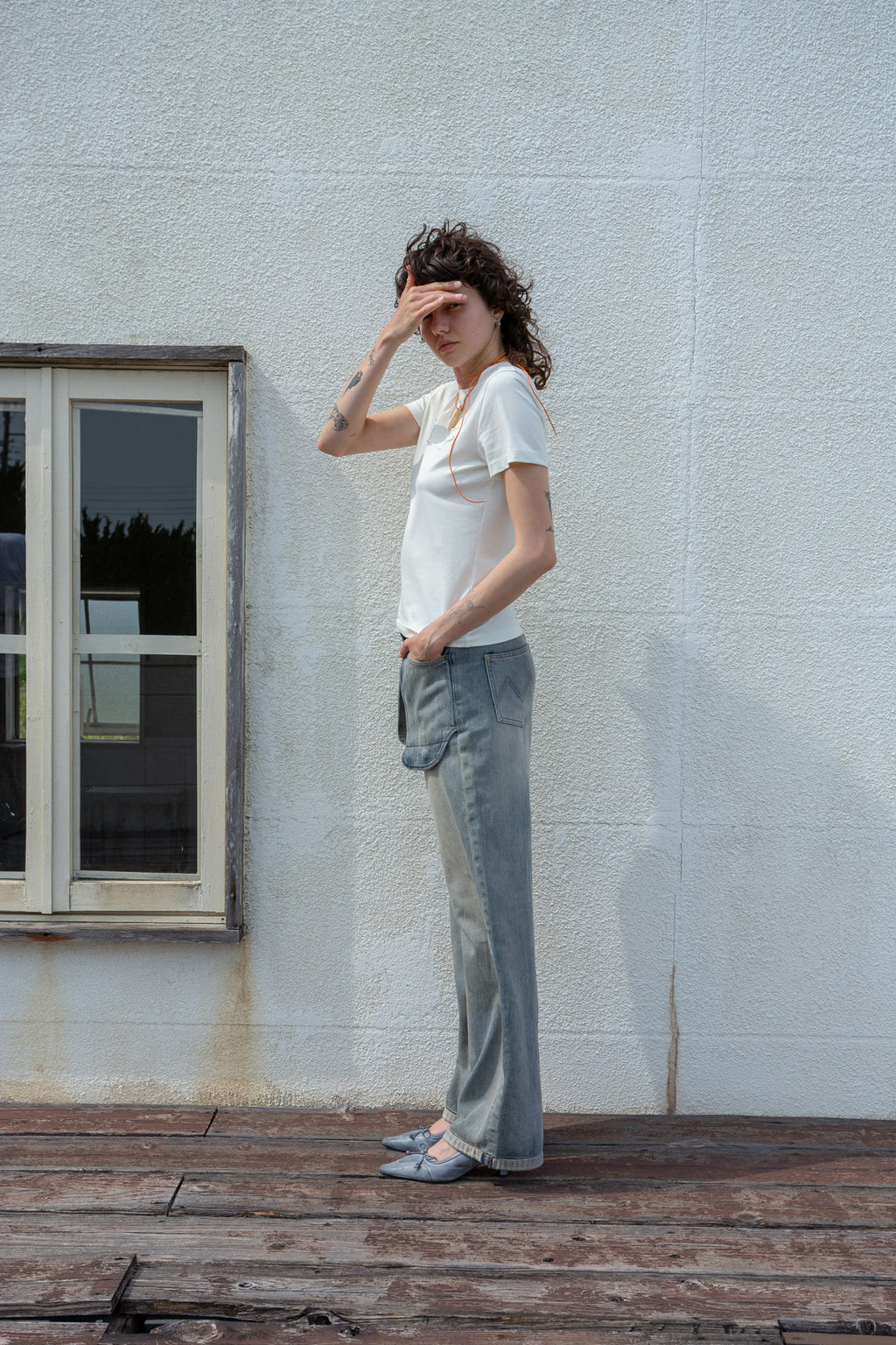 Matin Kim - Applique Logo Patch Top (Cream) product image 5 | TRAB K-Fashion Australia