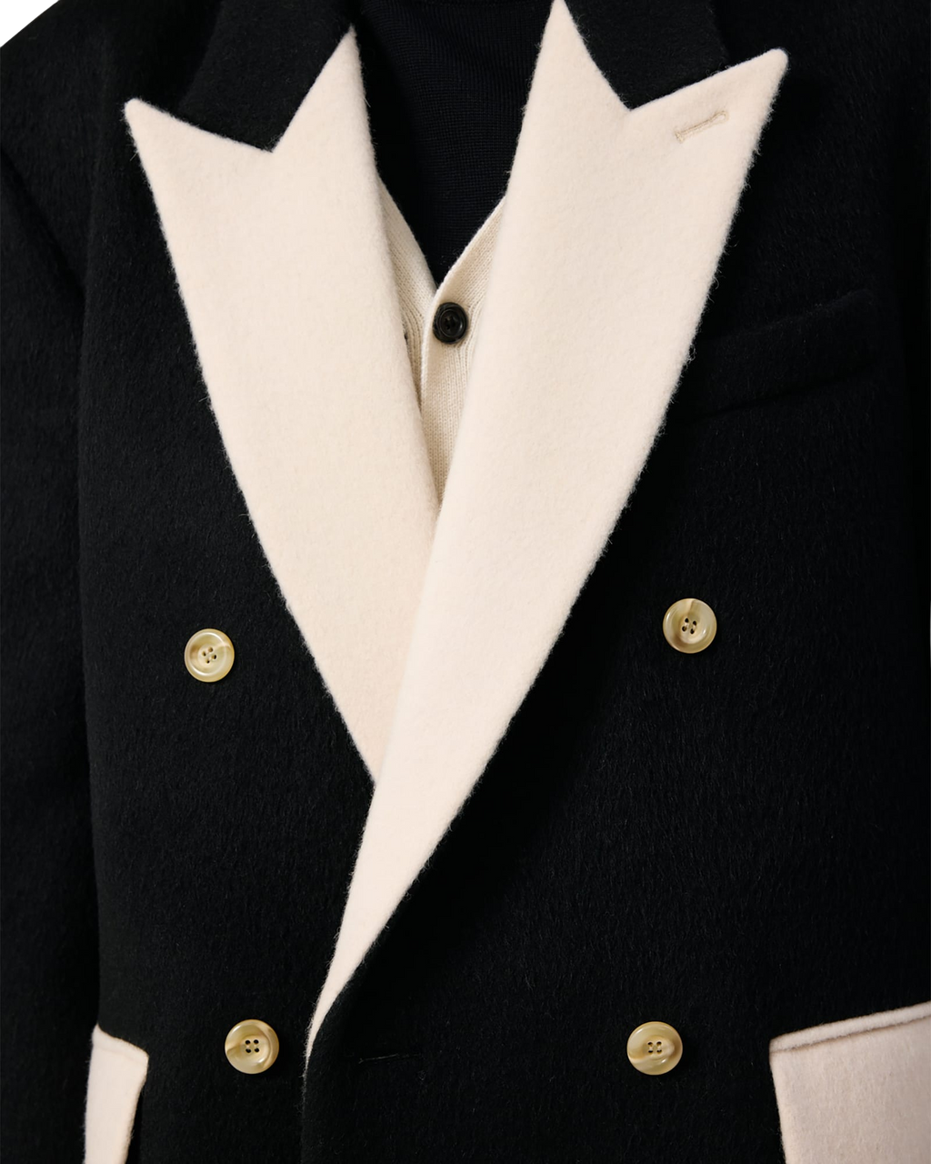 Kimhe Kim - Bi Color Double Breasted Coat (Black/Ivory) product image 24 | TRAB K-Fashion Australia