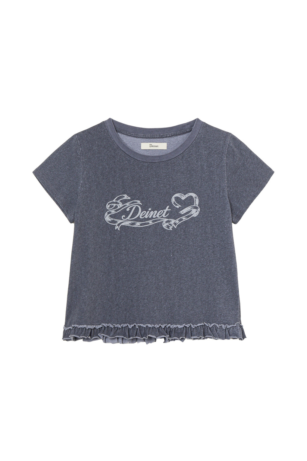 Deinet - Ruffle Washed T-Shirt (Navy) product image 10 | TRAB K-Fashion Australia
