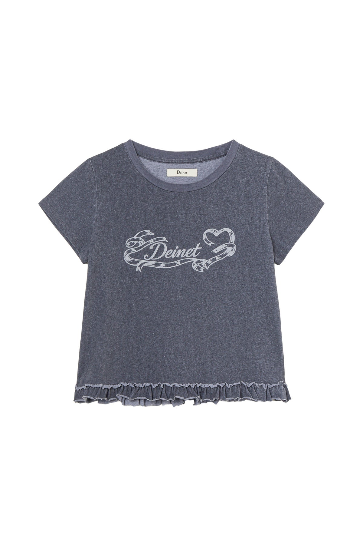 Deinet - Ruffle Washed T-Shirt (Navy) product image 10 | TRAB K-Fashion Australia