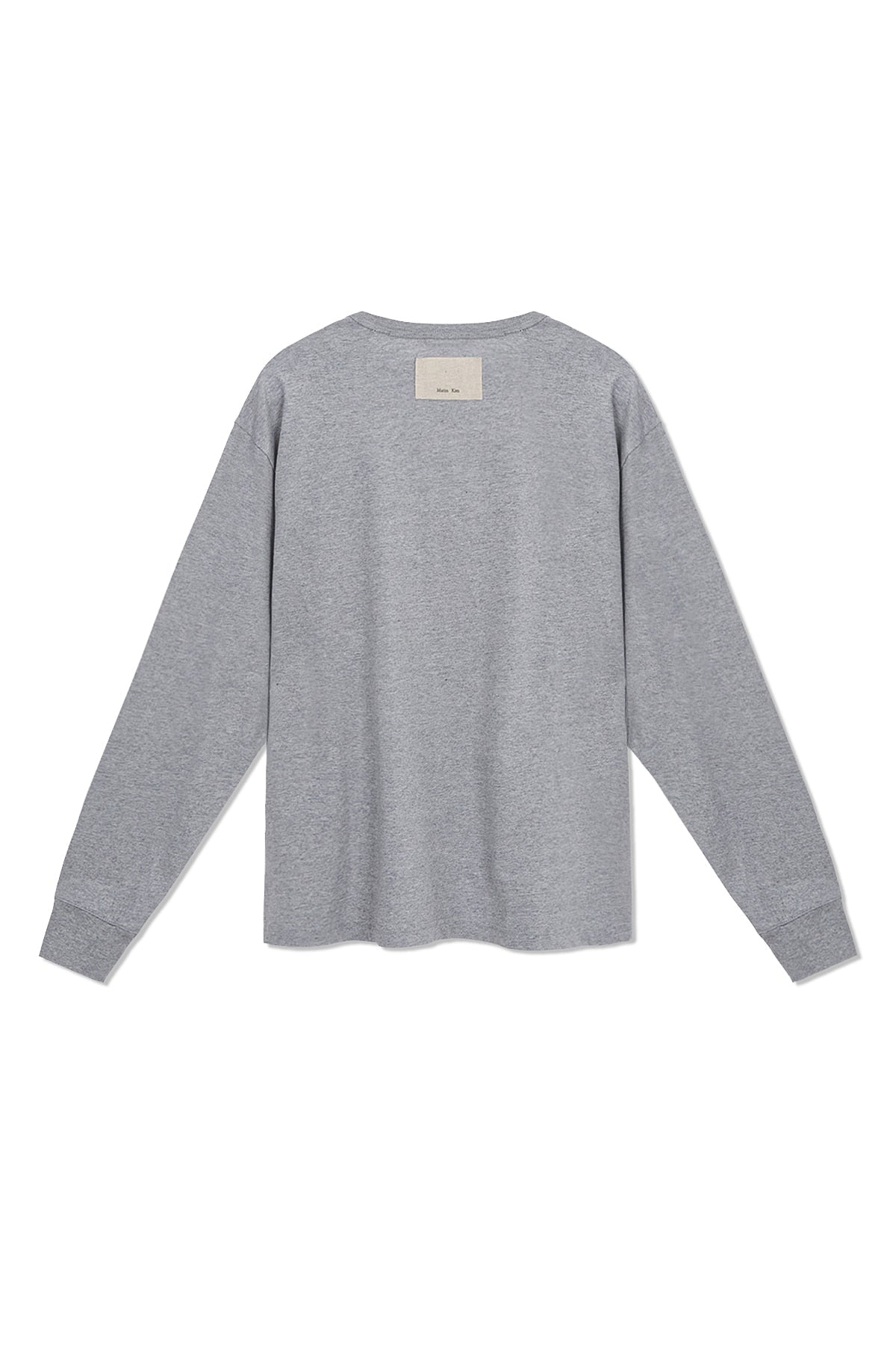 Matin Kim - Patch Graphic Long Sleeve Top (Grey) product image 2 | TRAB K-Fashion Australia