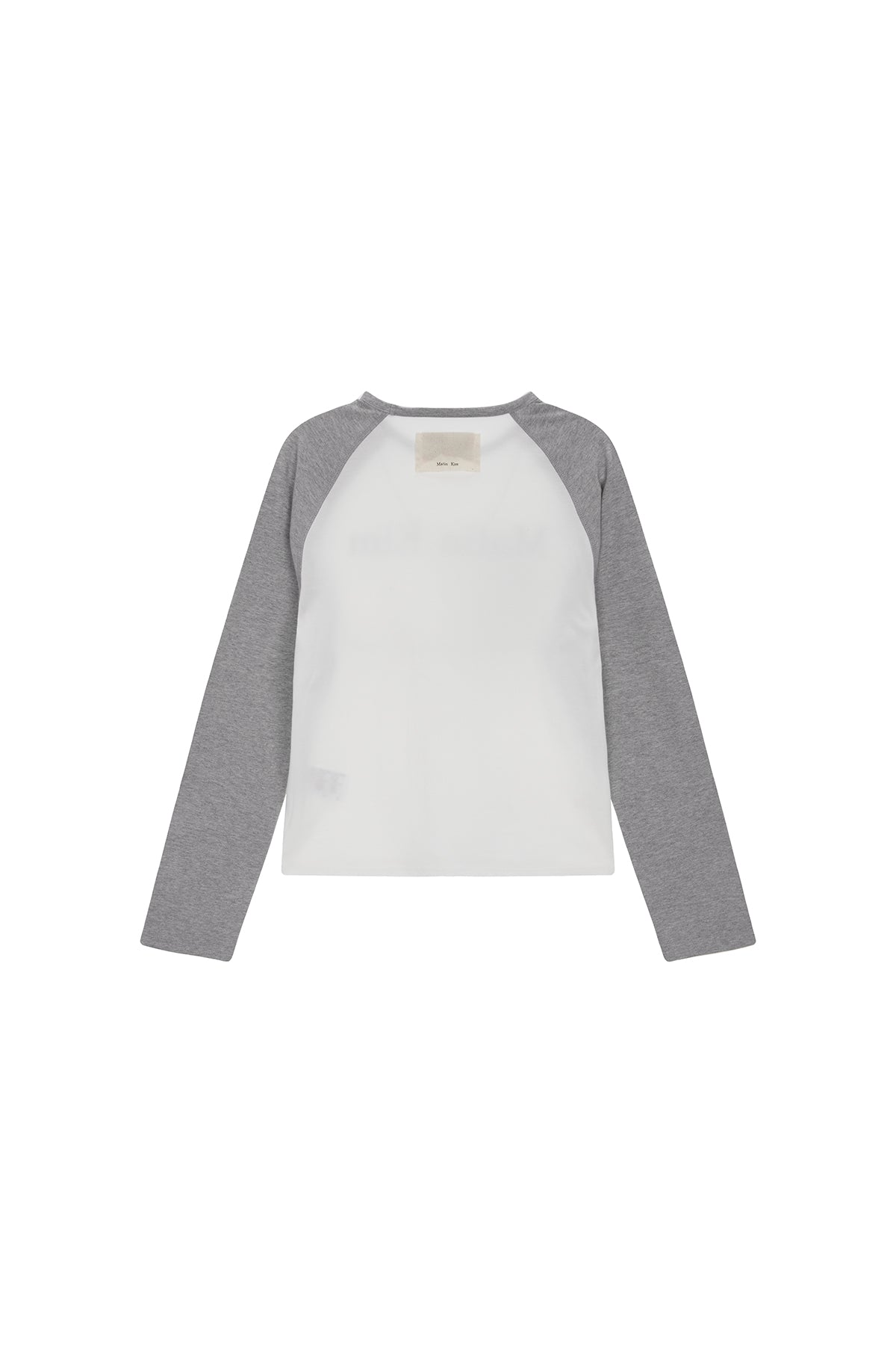 Matin Kim - Matin Lettering Raglan Long Sleeve (Grey) product image 2 | TRAB K-Fashion Australia