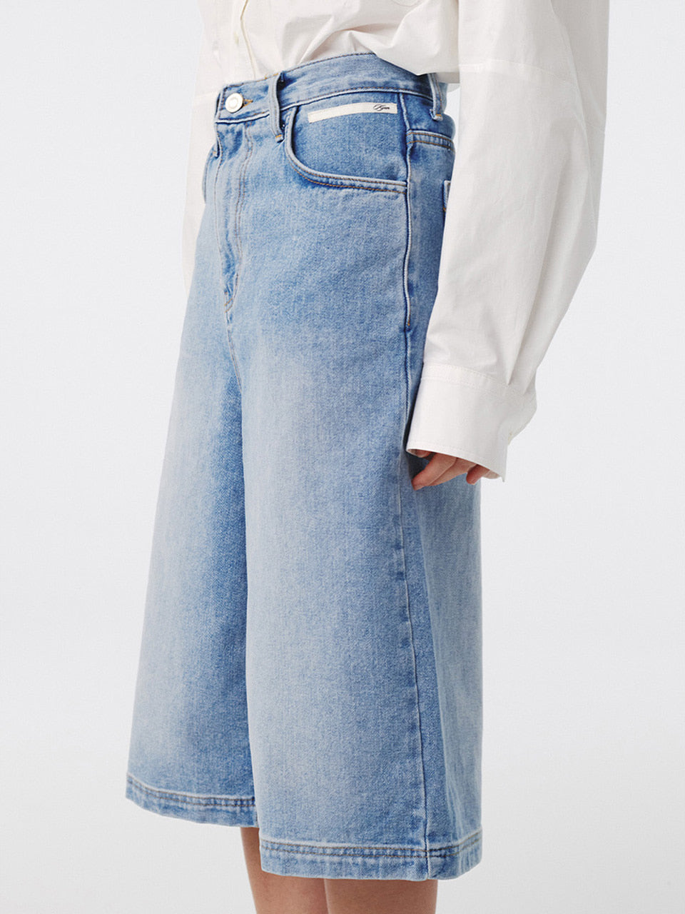 Kijun - Essential Denim Bermuda Shorts (Blue) product image 5 | TRAB K-Fashion Australia