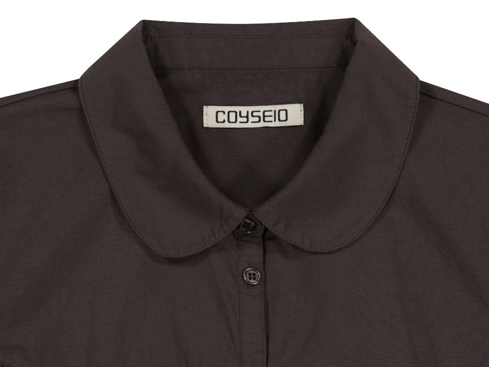 Coyseio - Rough Cut Frill Shirt (Brown) product image 16 | TRAB K-Fashion Australia