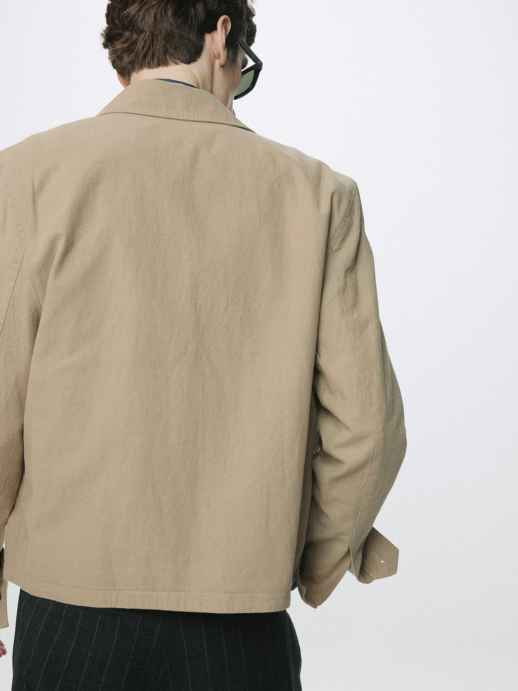 Tonywack - Cotton Linen Cropped Safari Jacket (Sand) product image 7 | TRAB K-Fashion Australia