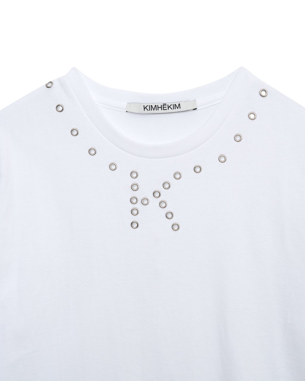 Kimhe Kim - Eyelet K T-Shirt (White) product image 9 | TRAB K-Fashion Australia