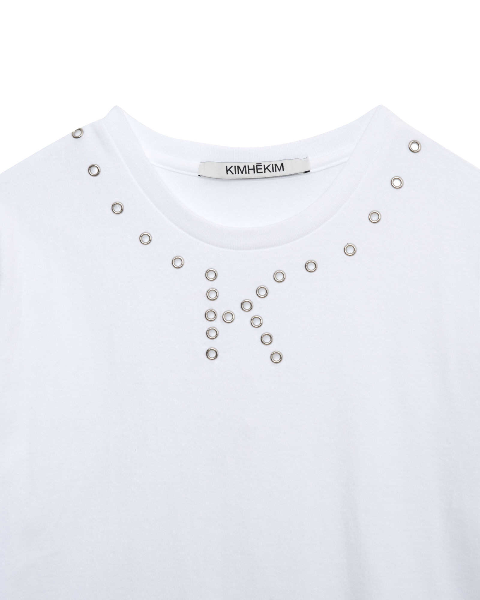Kimhe Kim - Eyelet K T-Shirt (White) product image 9 | TRAB K-Fashion Australia