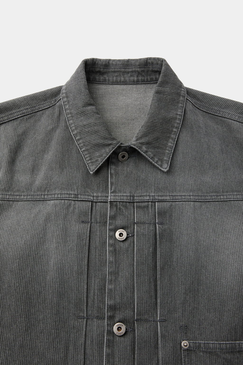 Coor - Type 1 Rib Texture Trucker Jacket (Washed Gray) product image 5 | TRAB K-Fashion Australia