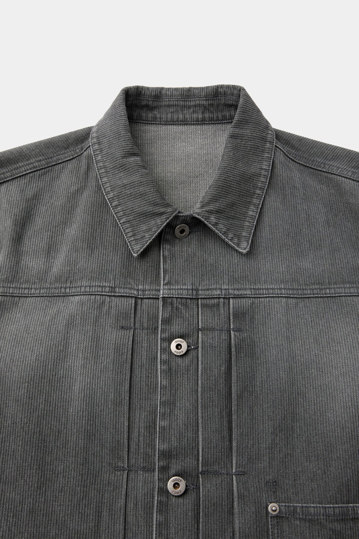 Coor - Type 1 Rib Texture Trucker Jacket (Washed Gray) product image 5 | TRAB K-Fashion Australia