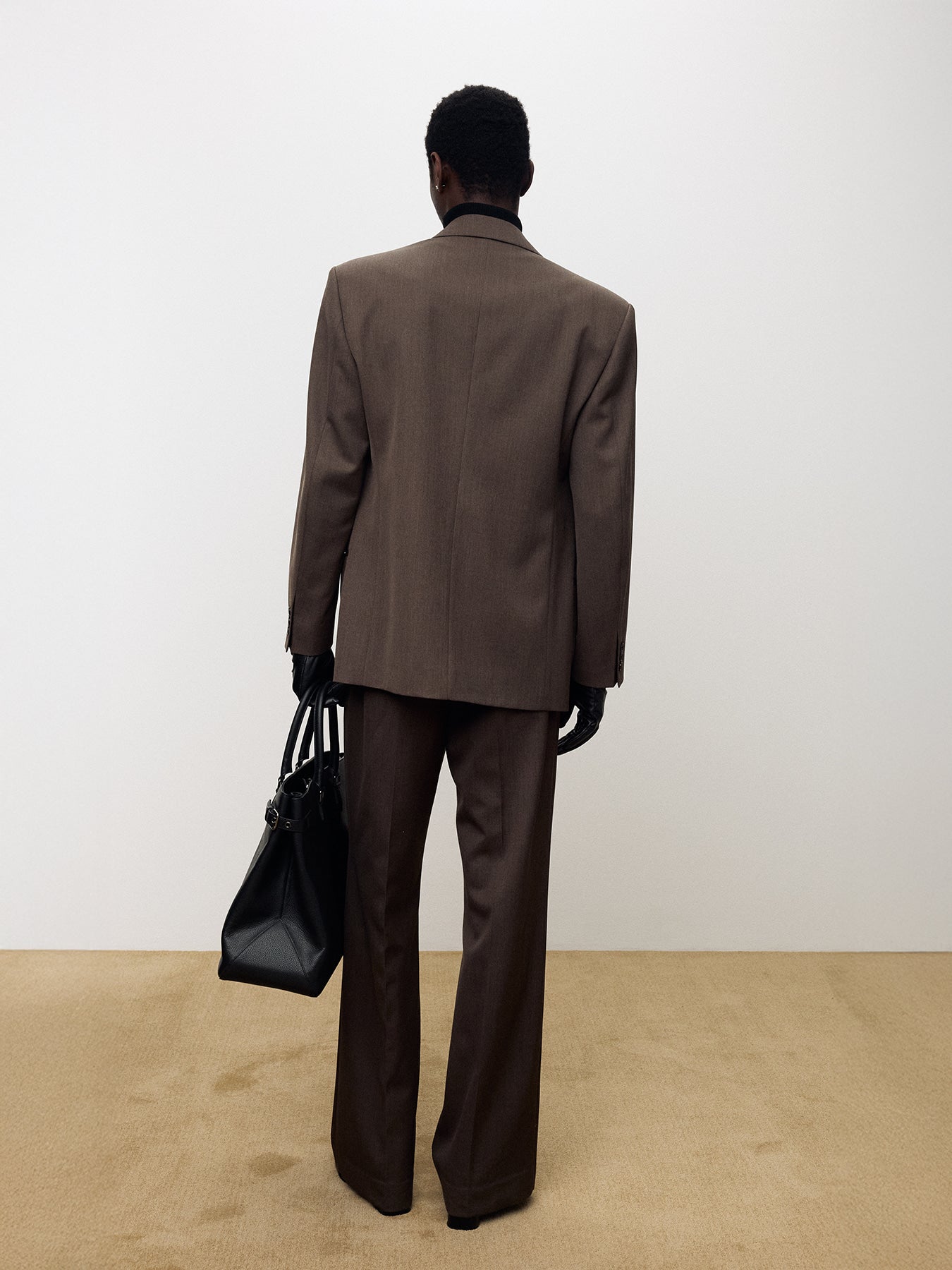 Tonywack - Melange Wool Double-Breasted Tailored Jacket (Hazelnut) product image 4 | TRAB K-Fashion Australia