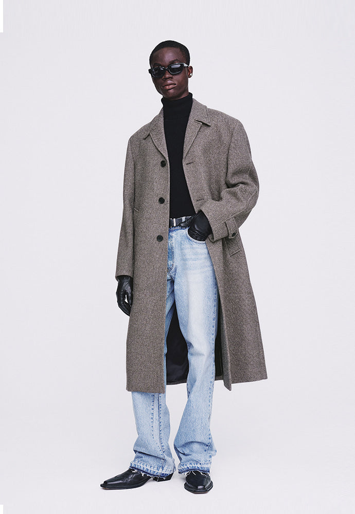 Tonywack - Caviar Wool Bal Collar Tailored Coat (Beige) product image 4 | TRAB K-Fashion Australia
