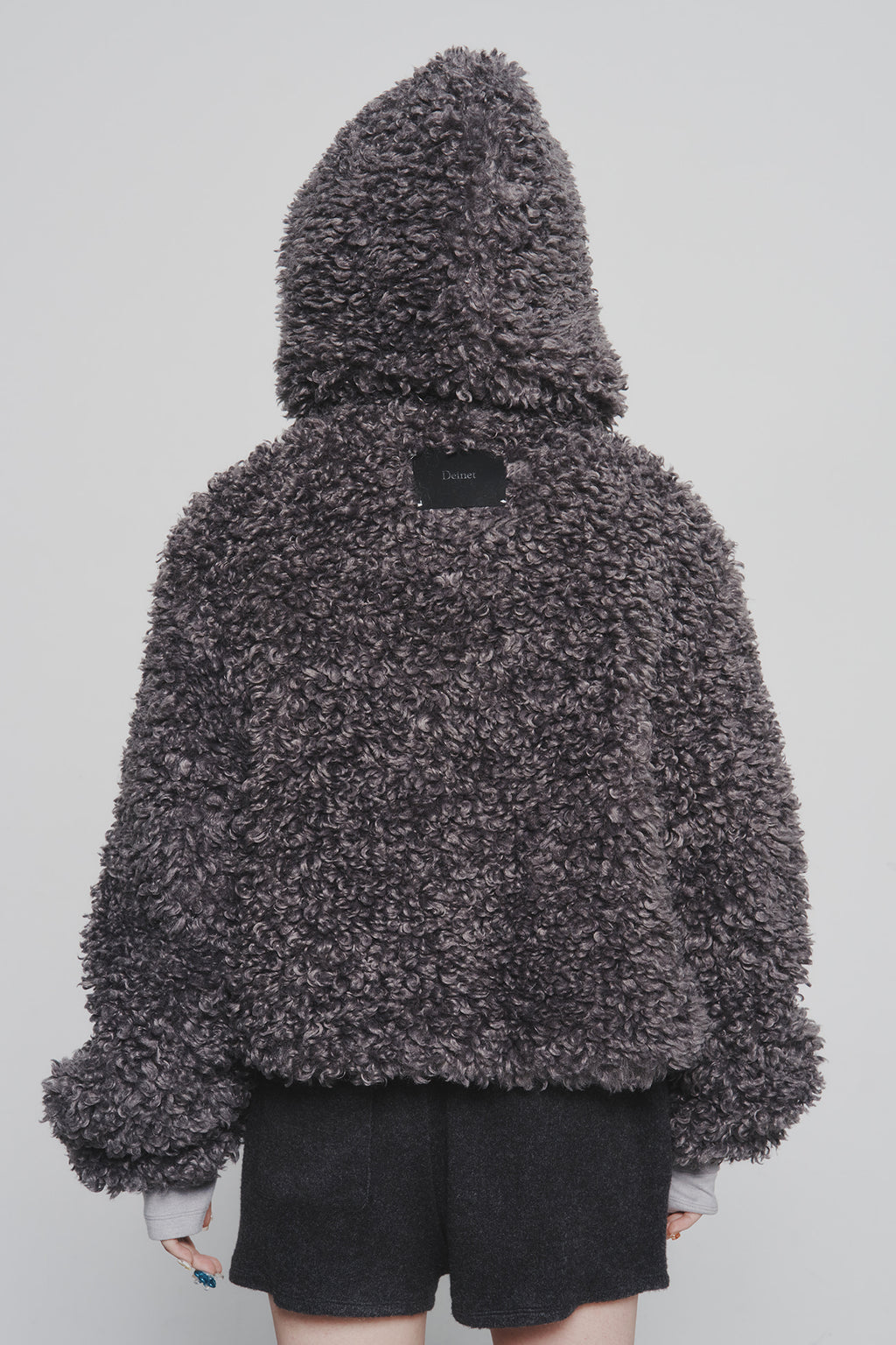 Deinet - Faux Fur Hood Jacket (Charcoal) product image 13 | TRAB K-Fashion Australia