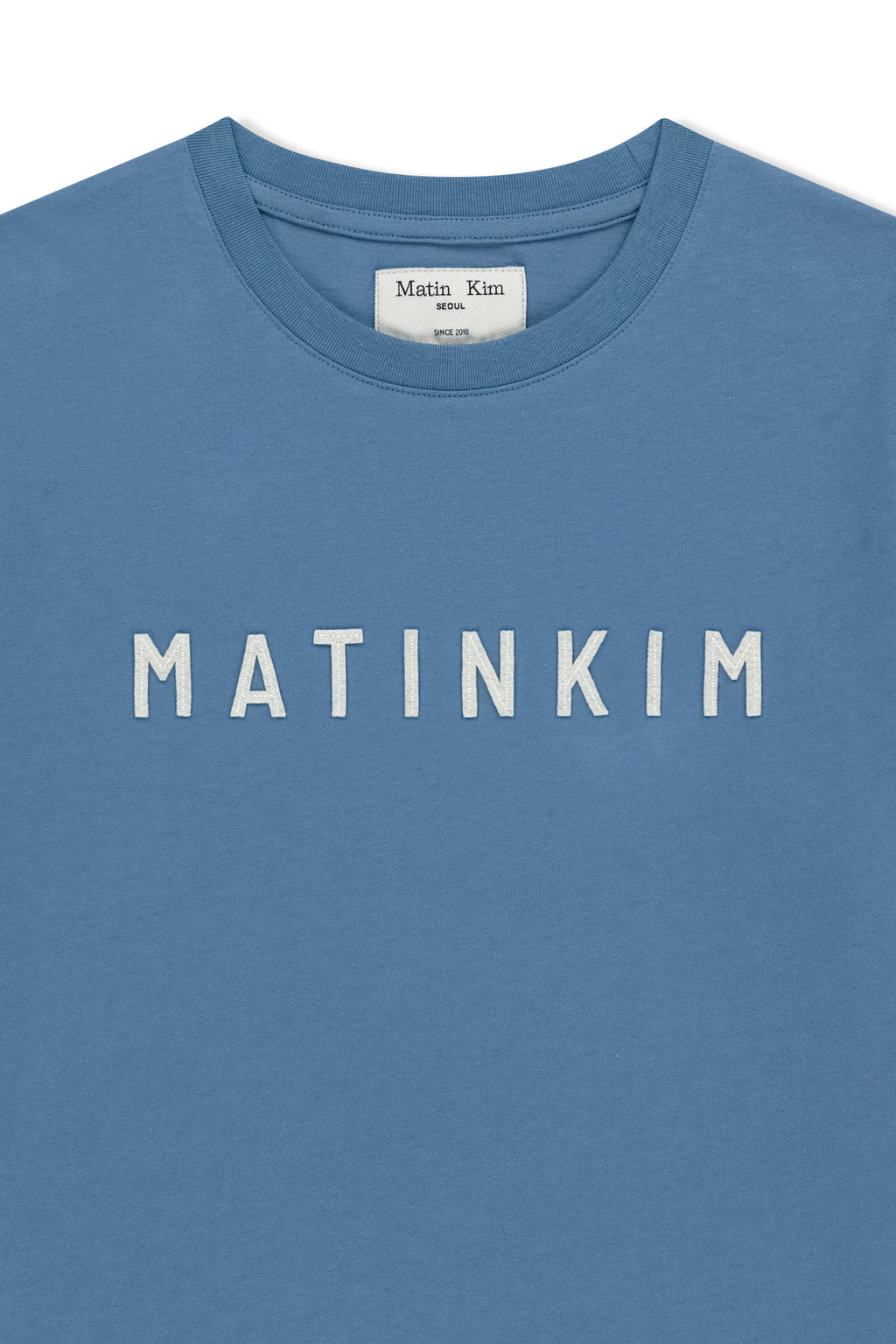 Matin Kim - Applique Felt Logo Top (Blue) product image 3 | TRAB K-Fashion Australia