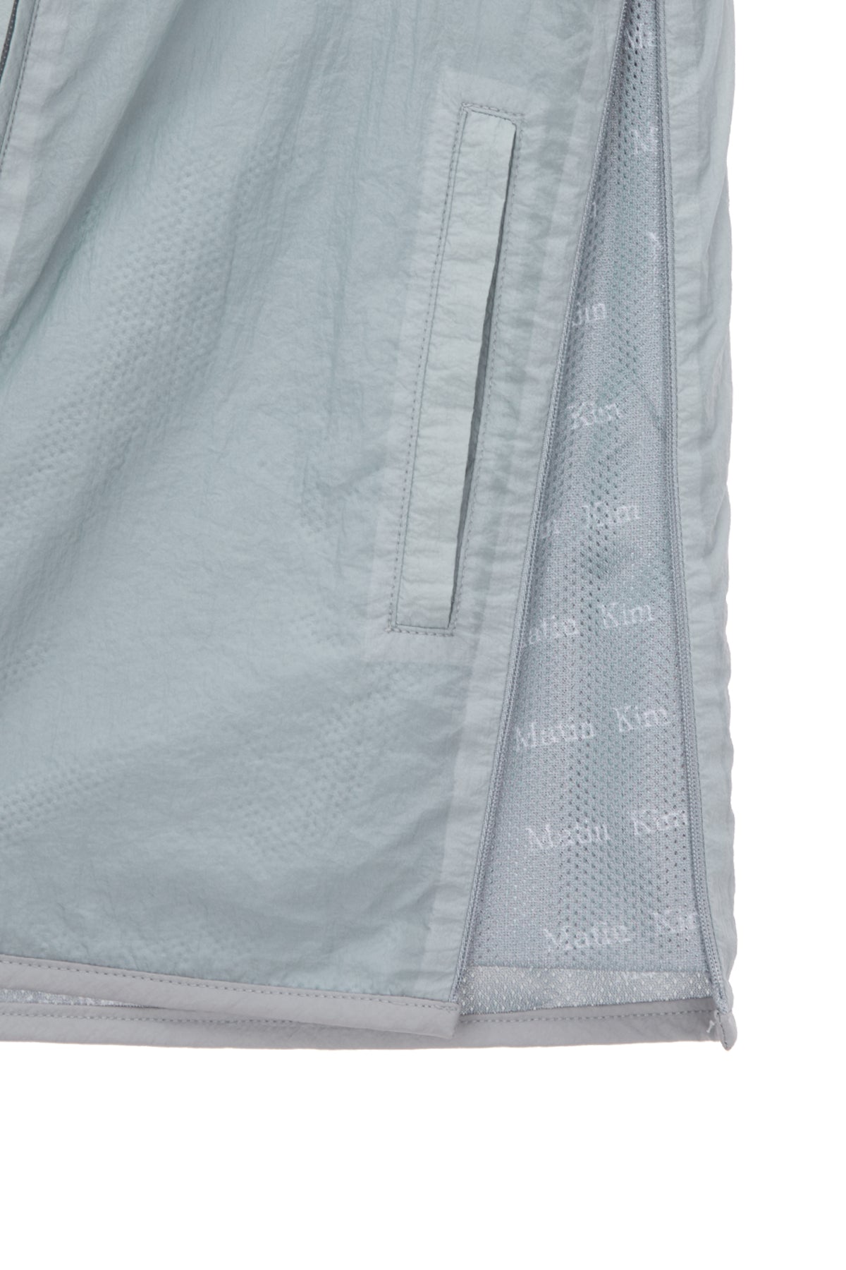 Matin Kim - High Neck Taping Zip Up Vest (Smoke Blue) product image 4 | TRAB K-Fashion Australia