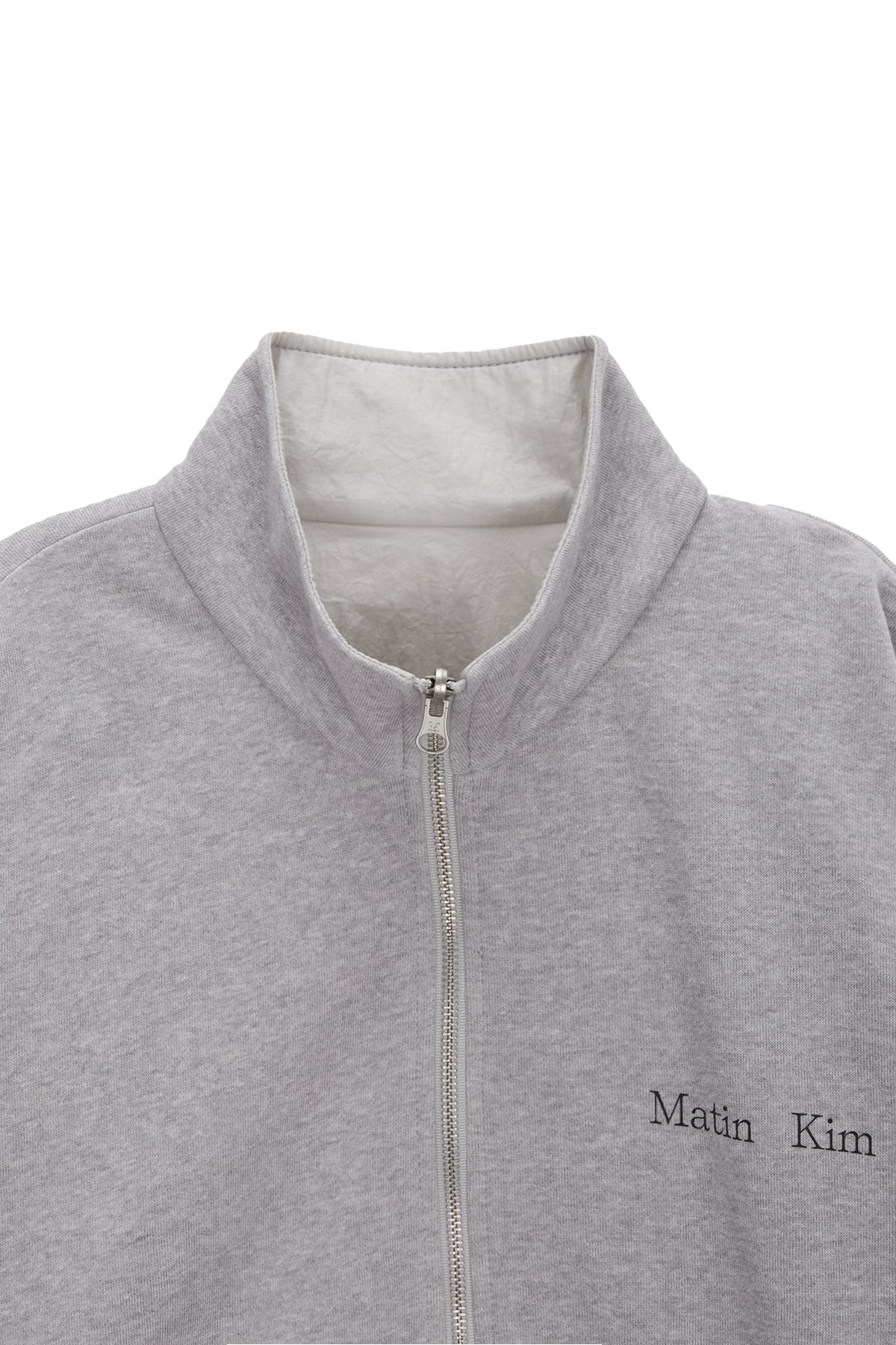 Matin Kim - Reversible Coating Track Jumper (Grey) product image 7 | TRAB K-Fashion Australia
