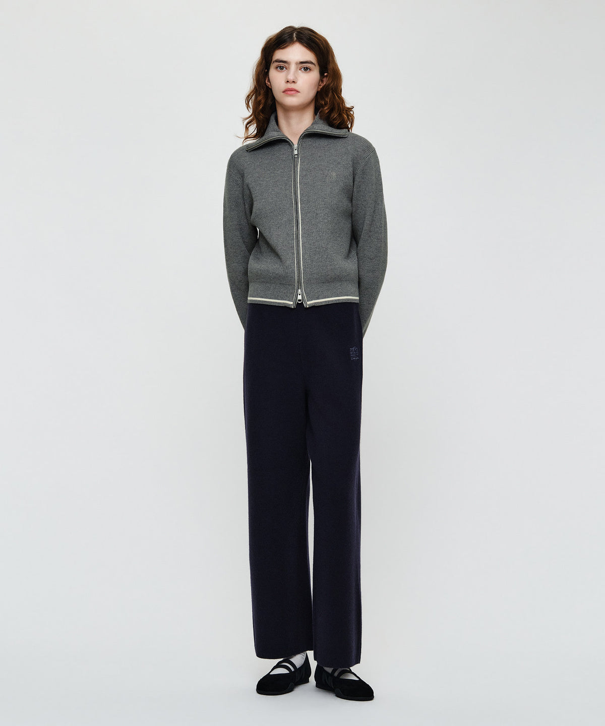 Marithe & Francois Girbaud - Ribbon Classic Logo Knit Pants (Navy) product image 2 | TRAB K-Fashion Australia