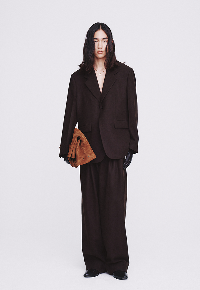 Tonywack - Virgin Wool Oversized Pleated Trousers (Dark Brown) product image 3 | TRAB K-Fashion Australia