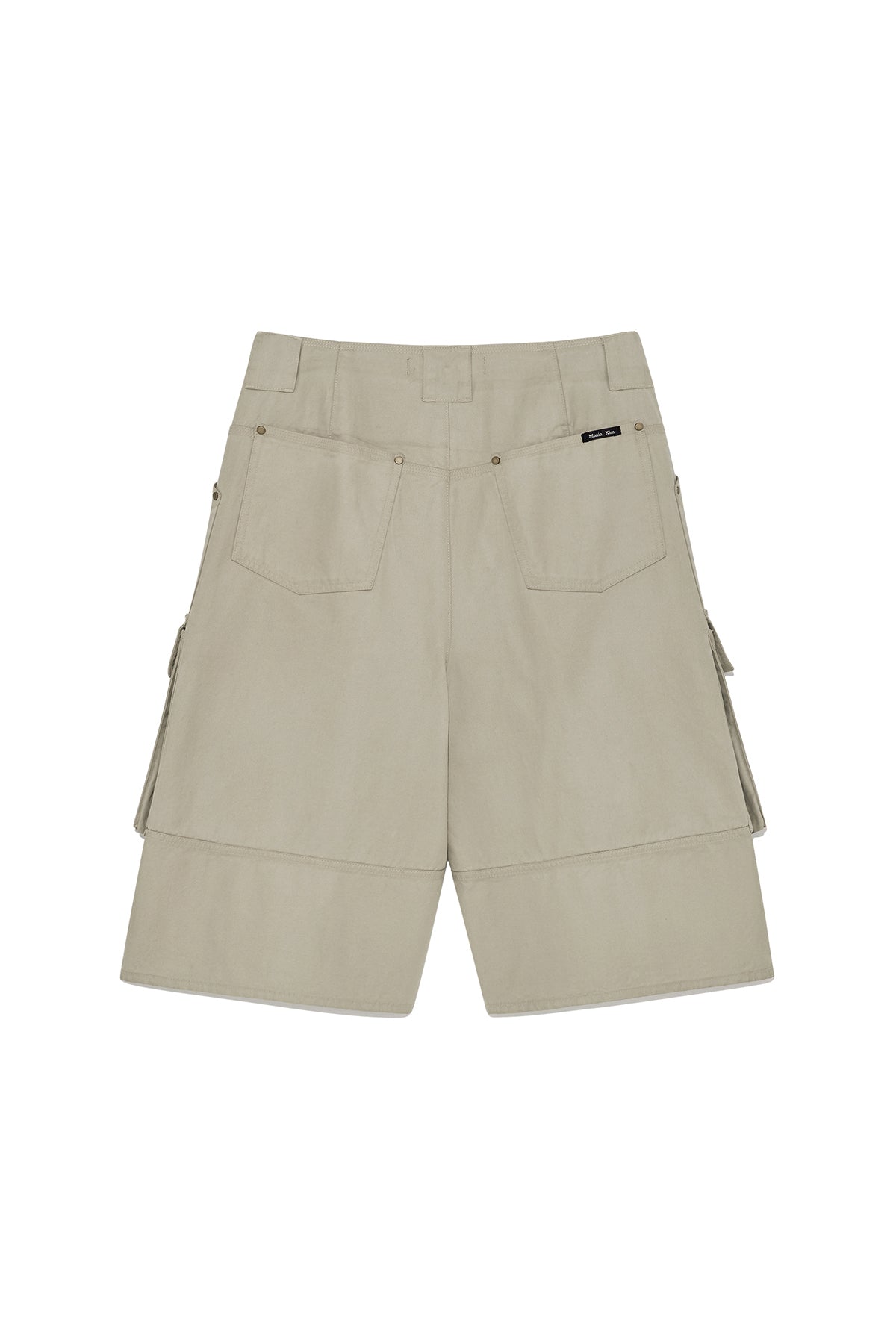 Matin Kim - Coated Cotton Bermuda Pants (Beige) product image 2 | TRAB K-Fashion Australia