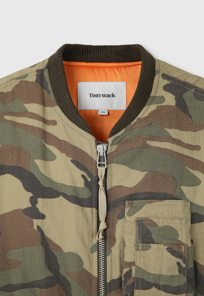 Tonywack - Camouflage Nylon Bomber (Beige/Green) product image 12 | TRAB K-Fashion Australia