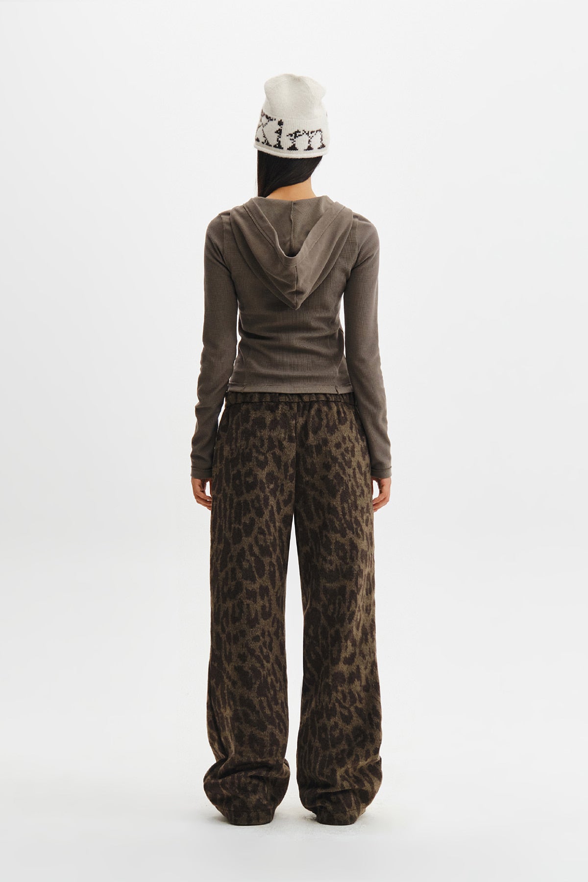 Matin Kim - Waffle Henley Neck Hood Top (Khaki) product image 9 | TRAB K-Fashion Australia