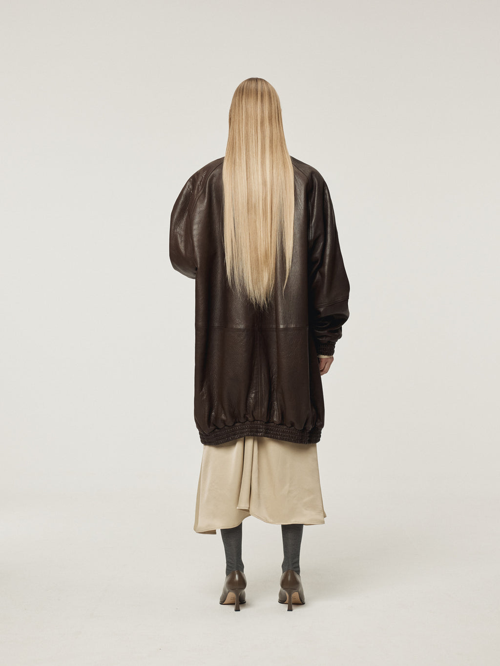 Recto - Oversized Leather Coat (Dark Brown) product image 4 | TRAB K-Fashion Australia