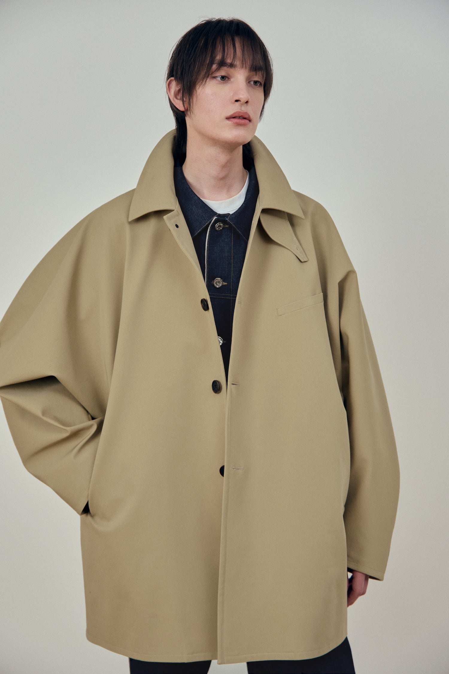 Stu - Dolman Half Coat (Beige) product image 13 | TRAB K-Fashion Australia