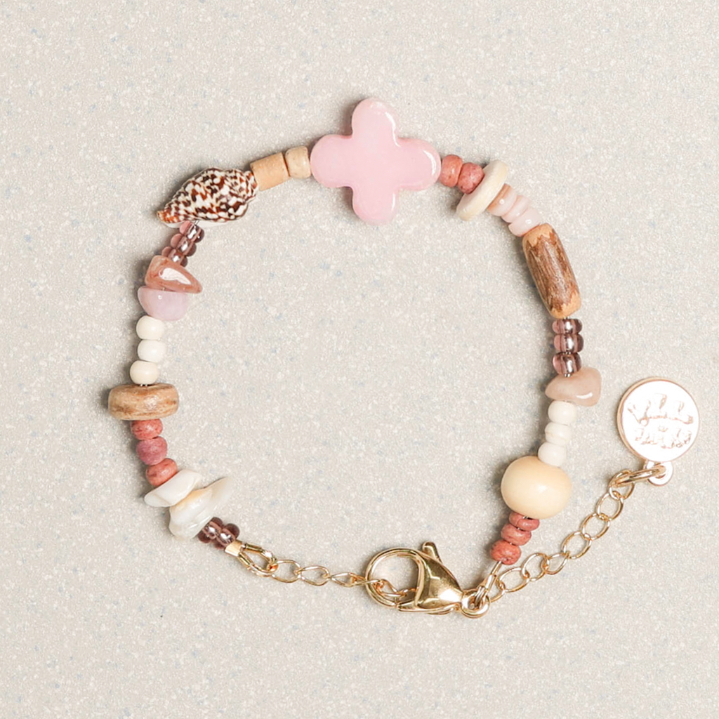 Towtow Archive - Full Clover Symbol Bracelet Angora (Pink) product image 2 | TRAB K-Fashion Australia